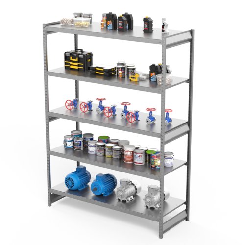 Стеллаж СГ Ультра / СГУ (3000х1800х800 мм) 5 ярусов, цинк (СГУ 3018085)