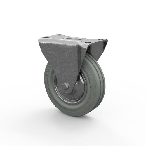 Промышленное колесо неповоротное ⌀160 мм - серая резина