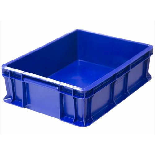 Ящик для хранения универсальный сплошной, 400х300х120 (Синий)