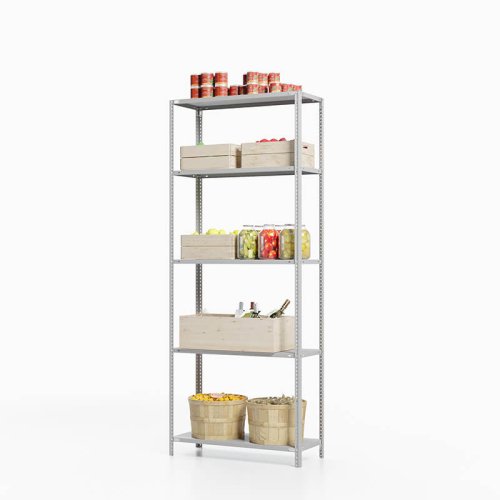 Стеллаж металлический для погреба ТС Лайт, 1800x1200x500 мм. Полки: 5 шт. металл (ТС 18120550)