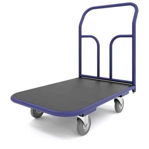 Тележка платформенная с резиновым покрытием ТПР 5 (700x1200 мм, колеса серая резина 200 мм)