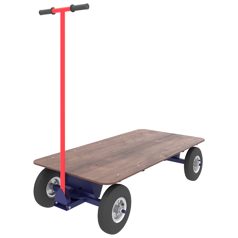 Тележка платформенная с поворотной осью ТПО О (г/п 200 кг, 1200x600 мм, колеса литые 250 мм)