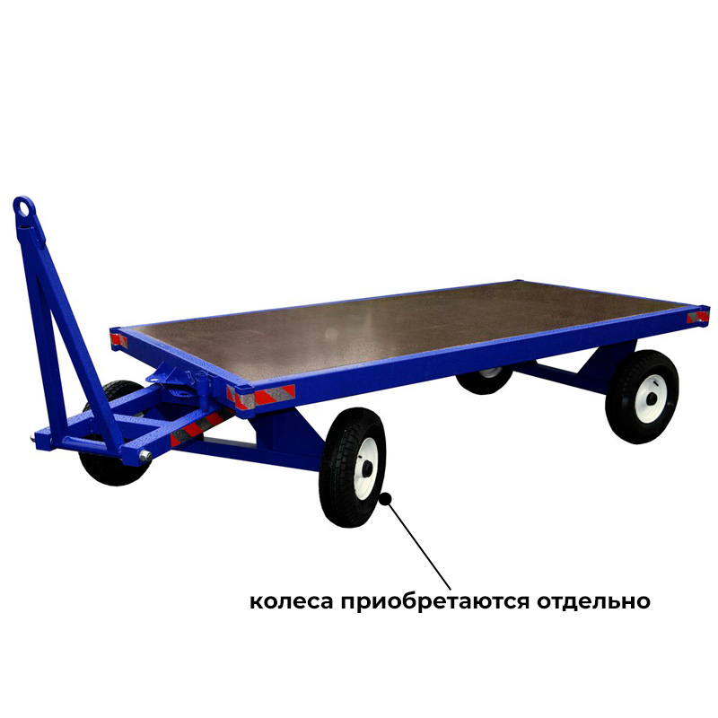 Большегрузная тележка БТ-Н (г/п 3 т, 3000x1250 мм, фанерный настил, без бортов)