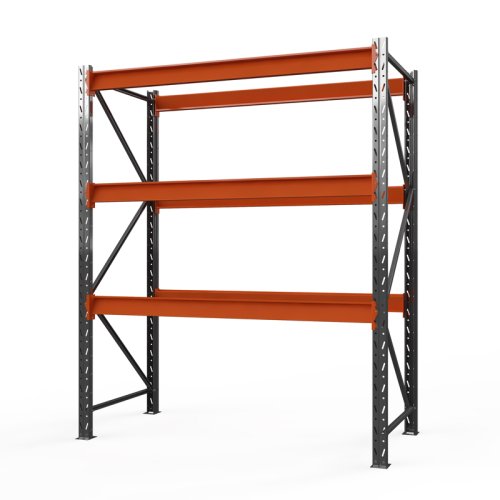Стеллаж металлический грузовой Оптима, 2500x1250x785 мм. Ярусы: 3 шт. без настила
