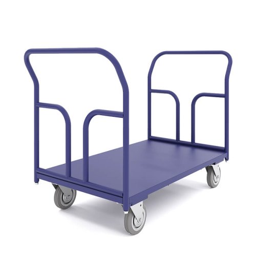 Тележка платформенная ТПД 3 (г/п 550 кг, 600x1000 мм, колеса серая резина 200 мм)