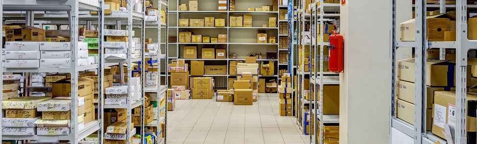 Стеллажи для склада для коробок