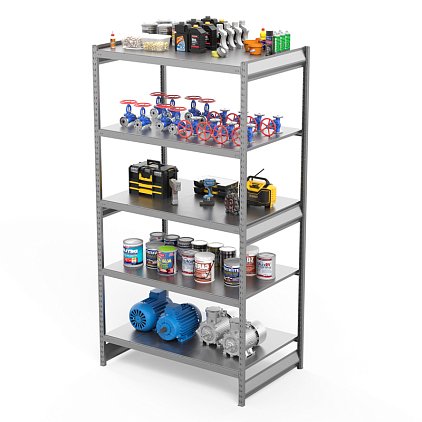 Стеллаж грузовой СГ Ультра (3000х1500х800 мм) 5 ярусов, цинк (СГУ 3015085)